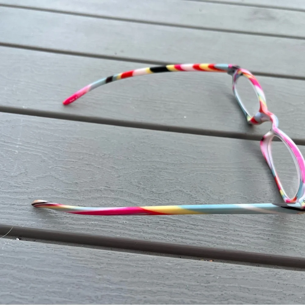Reading Glasses Red Pink Tie Dye Swirl Multi Fashionista Visionista CPR24 +2.25